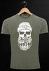 Herren Vintage Shirt Moin Totenkopf Anker Skull Printshirt T-Shirt Aufdruck Used Look Slim Fit Neverless® preview