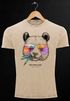 Herren Vintage Shirt Panda Bär Aufdruck Tiermotiv Printshirt T-Shirt Fasion Streetstyle Used Look Neverless®preview