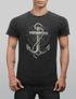 Herren Vintage Shirt Print Aufdruck Anker Kompass Motiv Maritim Meer Fashion StreetstyleUsed Look Slim Fit Neverless®preview