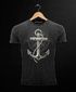Herren Vintage Shirt Print Aufdruck Anker Kompass Motiv Maritim Meer Fashion StreetstyleUsed Look Slim Fit Neverless®preview