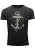Herren Vintage Shirt Print Aufdruck Anker Kompass Motiv Maritim Meer Fashion StreetstyleUsed Look Slim Fit Neverless®preview
