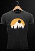 Herren Vintage Shirt Print Natural Badge Logo Wandern Outdoor Fashion Männer Used Look Neverless®preview