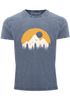 Herren Vintage Shirt Print Natural Badge Logo Wandern Outdoor Fashion Männer Used Look Neverless®preview