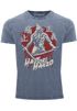 Herren Vintage Shirt Samurai Schwert japanische Schriftzeichen Schriftzug Hattori Hanzo Used Look Neverless® preview