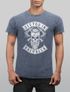 Herren Vintage Shirt See You in Valhalla Wikinger Totenkopf Skull Printshirt T-Shirt Aufdruck Used Look Neverless®preview