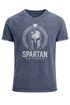 Herren Vintage Shirt Spartan Helm Athletic Printshirt Aufdruck Frontprint Used Look Fashion Streestyle Neverless®preview