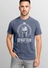 Herren Vintage Shirt Spartan Helm Athletic Printshirt Aufdruck Frontprint Used Look Fashion Streestyle Neverless®preview