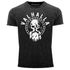 Herren Vintage Shirt Valhalla Totenkopf Odin Runen Wikinger Printshirt T-Shirt Aufdruck Used Look Neverless®preview