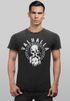 Herren Vintage Shirt Valhalla Totenkopf Odin Runen Wikinger Printshirt T-Shirt Aufdruck Used Look Neverless®preview