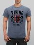 Herren Vintage Shirt Viking Norway Norwegen Flagge Wikinger nordisch Printshirt T-Shirt Aufdruck Used Look Neverless®preview