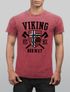 Herren Vintage Shirt Viking Norway Norwegen Flagge Wikinger nordisch Printshirt T-Shirt Aufdruck Used Look Neverless®preview