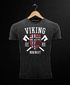 Herren Vintage Shirt Viking Norway Norwegen Flagge Wikinger nordisch Printshirt T-Shirt Aufdruck Used Look Neverless®preview