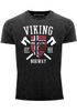 Herren Vintage Shirt Viking Norway Norwegen Flagge Wikinger nordisch Printshirt T-Shirt Aufdruck Used Look Neverless®preview