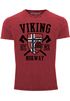 Herren Vintage Shirt Viking Norway Norwegen Flagge Wikinger nordisch Printshirt T-Shirt Aufdruck Used Look Neverless®preview