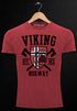 Herren Vintage Shirt Viking Norway Norwegen Flagge Wikinger nordisch Printshirt T-Shirt Aufdruck Used Look Neverless®preview