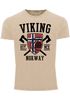 Herren Vintage Shirt Viking Norway Norwegen Flagge Wikinger nordisch Printshirt T-Shirt Aufdruck Used Look Neverless®preview