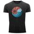Herren Vintage Shirt Welle Wave Sonne Sommer Retro Printshirt T-Shirt Aufdruck Used Look Neverless®preview