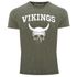 Herren Vintage Shirt Wikinger-Helm Skull Totenkopf Printshirt T-Shirt Aufdruck Used Look Slim Fit Neverless®preview