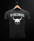 Herren Vintage Shirt Wikinger-Helm Skull Totenkopf Printshirt T-Shirt Aufdruck Used Look Slim Fit Neverless®preview