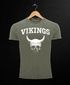 Herren Vintage Shirt Wikinger-Helm Skull Totenkopf Printshirt T-Shirt Aufdruck Used Look Slim Fit Neverless®preview