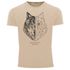 Herren Vintage Shirt Wolf Polygon Kunst Grafik Tiermotiv Printshirt T-Shirt Aufdruck Used Look Neverless®preview