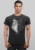 Herren Vintage Shirt Wolf Polygon Kunst Grafik Tiermotiv Printshirt T-Shirt Aufdruck Used Look Neverless®preview