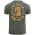 Herren Vintage T-Shirt Backprint Eat Pasta Run Fasta Leopard Grafikshirt Printshirt Aufdruck Used Look Fashion Männer Neverless®preview