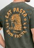 Herren Vintage T-Shirt Backprint Eat Pasta Run Fasta Leopard Grafikshirt Printshirt Aufdruck Used Look Fashion Männer Neverless®preview