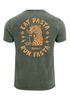 Herren Vintage T-Shirt Backprint Eat Pasta Run Fasta Leopard Grafikshirt Printshirt Aufdruck Used Look Fashion Männer Neverless®preview