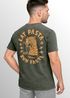 Herren Vintage T-Shirt Backprint Eat Pasta Run Fasta Leopard Grafikshirt Printshirt Aufdruck Used Look Fashion Männer Neverless®preview