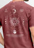 Herren Vintage T-Shirt Backprint Sonne Mond | Spirituelles Grafikshirt | Printshirt Astrologie Design Cosmic Style | Baumwolle Used Look Neverless®preview