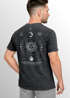 Herren Vintage T-Shirt Backprint Sonne Mond | Spirituelles Grafikshirt | Printshirt Astrologie Design Cosmic Style | Baumwolle Used Look Neverless®preview