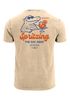 Herren Vintage T-Shirt Backprint Spritzing the day away Alligator Retro Design Aufdruck Used Look Neverless®preview