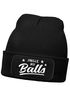 Herren Weihnachts Strickbeanie „Jingle my Balls“ Wintermütze Spruch Aufdruck Lustig Mütze Männer Moonworks®preview
