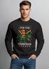 Herren Weihnachtssweatshirt Dino Cowboy Katze Weihnachtsmotiv Ugly Sweater Weihnachtsoutfit Männer Moonworks®preview