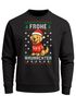 Herren Weihnachtssweatshirt Hund Weihnachtsmotiv Ugly Sweater Spruch Frohe Waunachten XMAS Outfit Männer Moonworks®preview