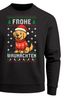 Herren Weihnachtssweatshirt Hund Weihnachtsmotiv Ugly Sweater Spruch Frohe Waunachten XMAS Outfit Männer Moonworks®preview