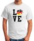 Herren WM-Shirt Deutschland Fan-Shirt WM 20018 Germany Love Fußball Baumwolle Moonworks®preview