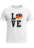 Herren WM-Shirt Deutschland Fan-Shirt WM 20018 Germany Love Fußball Baumwolle Moonworks®preview