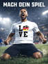Herren WM-Shirt Deutschland Fan-Shirt WM 20018 Germany Love Fußball Baumwolle Moonworks®preview