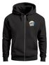 Herren Zip Hoodie Sweatjacke mit Kapuze Logo-Print Good Vibes Aufdruck Welle Retro Motiv Männer Fashion Streetstyle Neverless®preview