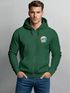 Herren Zip Hoodie Sweatjacke mit Kapuze Logo-Print Good Vibes Aufdruck Welle Retro Motiv Männer Fashion Streetstyle Neverless®preview
