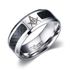 Herrenring Edelstahl Freimaurer Ring Carbon Inlay Masonic Symbol G Winkel und Zirkel Autiga® preview