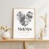 Hochzeitsposter mit Foto personalisierbar Geschenk an das Brautpaar Hochzeit Mr und Mrs personalisiert mit Nachnamen Datum SpecialMe®preview