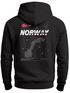 Hoodie Backprint Herren Norwegen Flagge Schriftzug Norway Explorer Rückenaufdruck Fashion Streetstyle Neverless®preview