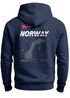 Hoodie Backprint Herren Norwegen Flagge Schriftzug Norway Explorer Rückenaufdruck Fashion Streetstyle Neverless®preview