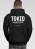 Hoodie Backprint Herren Tokyo Japan Japanische Schriftzeichen Grafik Print Kapuzen-Pullover Männer Fashion Streetstyle Neverless®preview