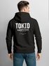 Hoodie Backprint Herren Tokyo Japan Japanische Schriftzeichen Grafik Print Kapuzen-Pullover Männer Fashion Streetstyle Neverless®preview