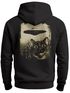 Hoodie Backprint Herren UFO Katze Alien Rückenaufdruck Motiv Kapuzen-Pullover Männer Fashion Streetstyle Neverless®preview