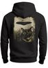 Hoodie Backprint Herren UFO Katze Alien Rückenaufdruck Motiv Kapuzen-Pullover Männer Fashion Streetstyle Neverless®preview